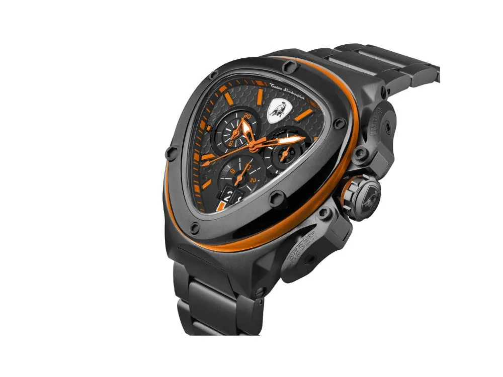 Tonino Lamborghini Spyder X Orange Quartz Watch, 53 mm, Chronograph,T9XB-B