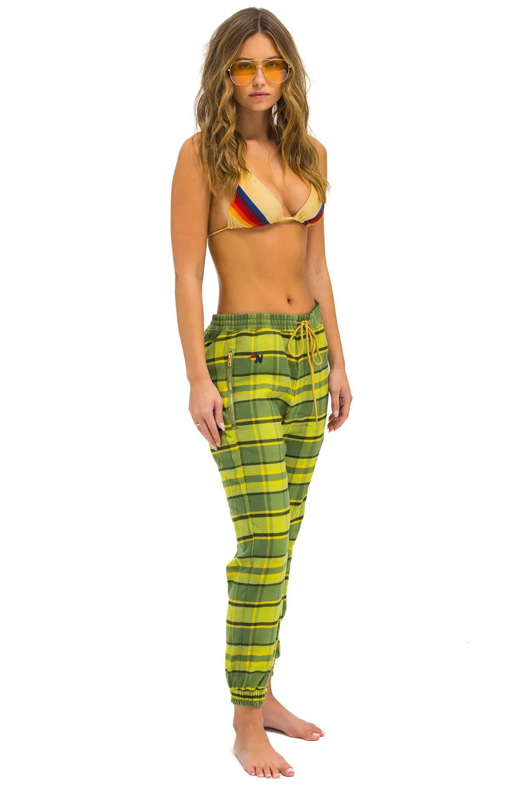 UNISEX PLAID LODGE PANT - AVOCADO PLAID